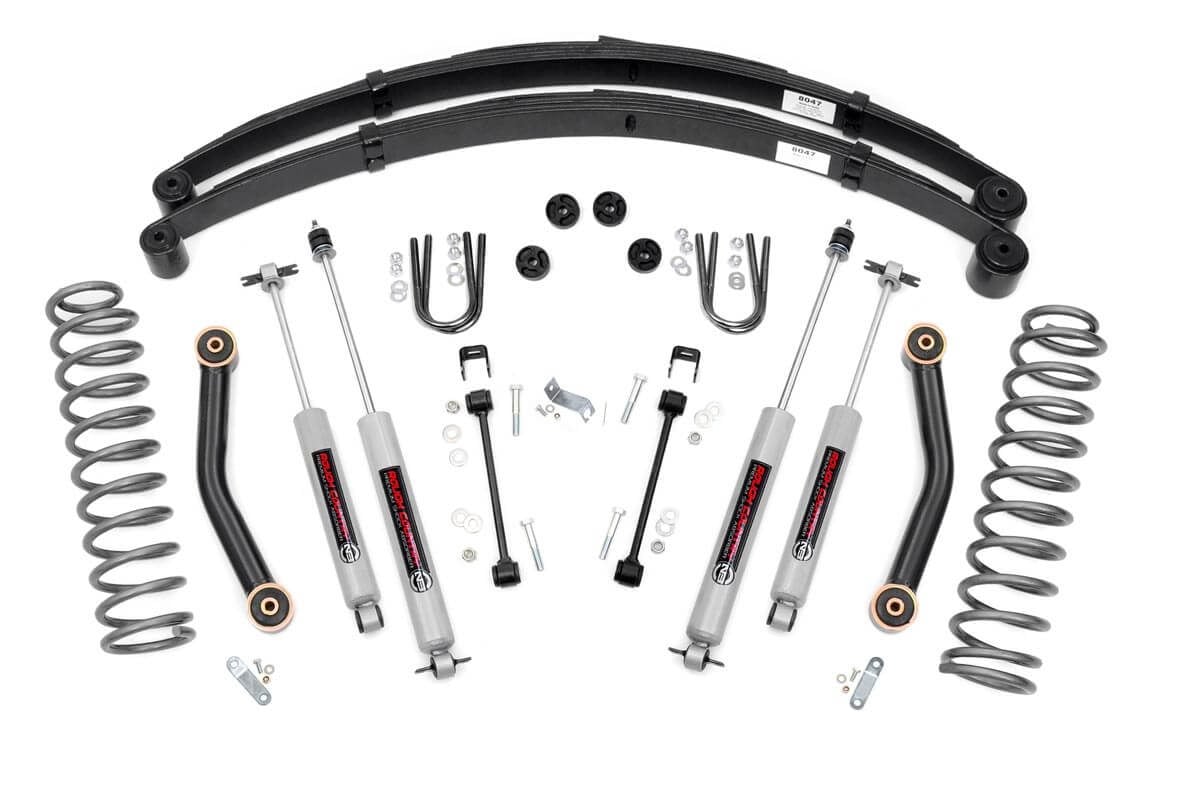 4.5 Inch Lift Kit | RR springs | Jeep Cherokee XJ 2WD/4WD (1984-2001) | 633N2