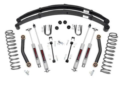 4.5 Inch Lift Kit | RR springs | Jeep Cherokee XJ 2WD/4WD (1984-2001) | 633N2