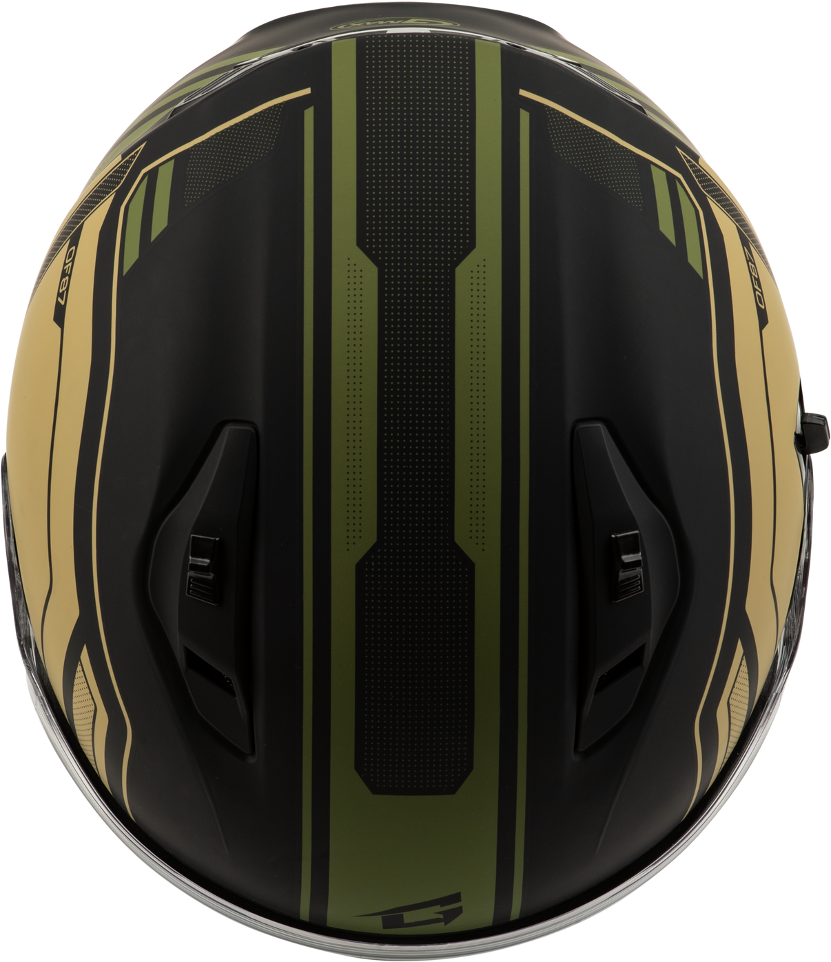 Of 87 Duke Helmet W/Led Light Matte Blk/Green Lg