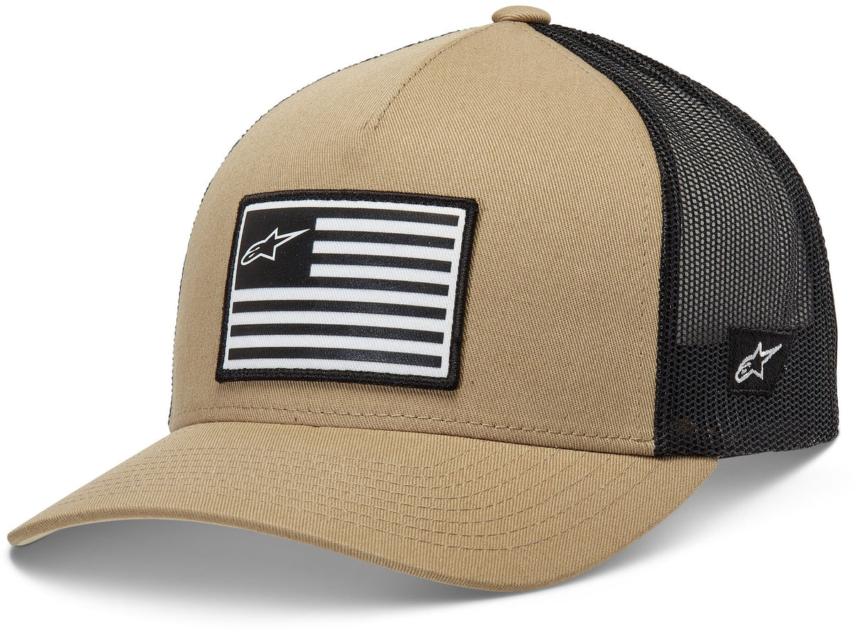 Flag Snapback Hat Sand/Black