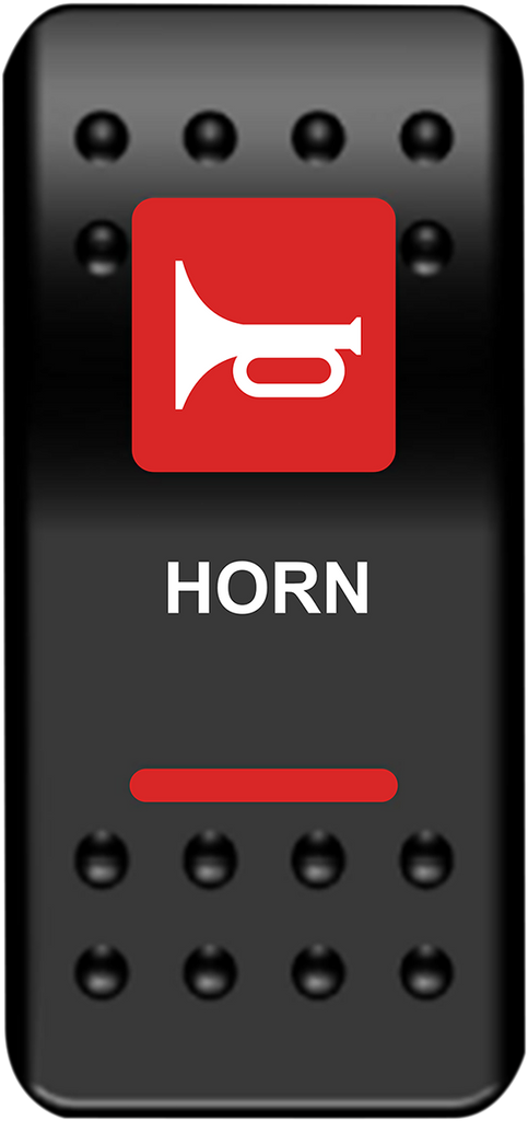 MOOSE UTILITY Rocker Switch - Horn - Red HRN-PWR-R
