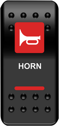 MOOSE UTILITY Rocker Switch - Horn - Red HRN-PWR-R