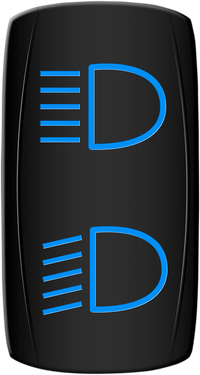MOOSE UTILITY Rocker Switch - Hi/Lo Beam - Blue HLB-PWR