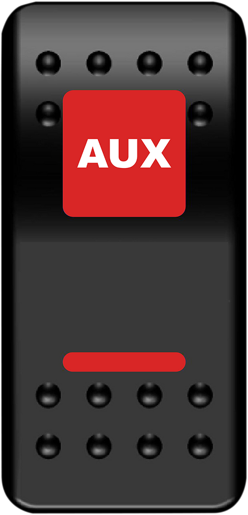 MOOSE UTILITY Rocker Switch - Auxilary Power - Red AUX-PWR-R