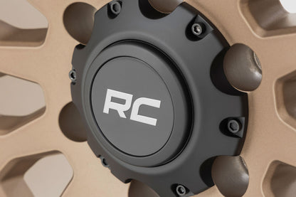 Rough Country 87 Series Wheel | Simulated Beadlock | Bronze/Black | 17x8.5 | 6x5.5 |+25mm | 87172512