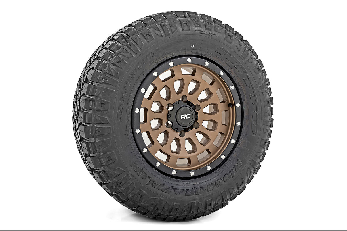 Rough Country 87 Series Wheel | Simulated Beadlock | Bronze/Black | 17x8.5 | 6x5.5 | +0mm | 87170912