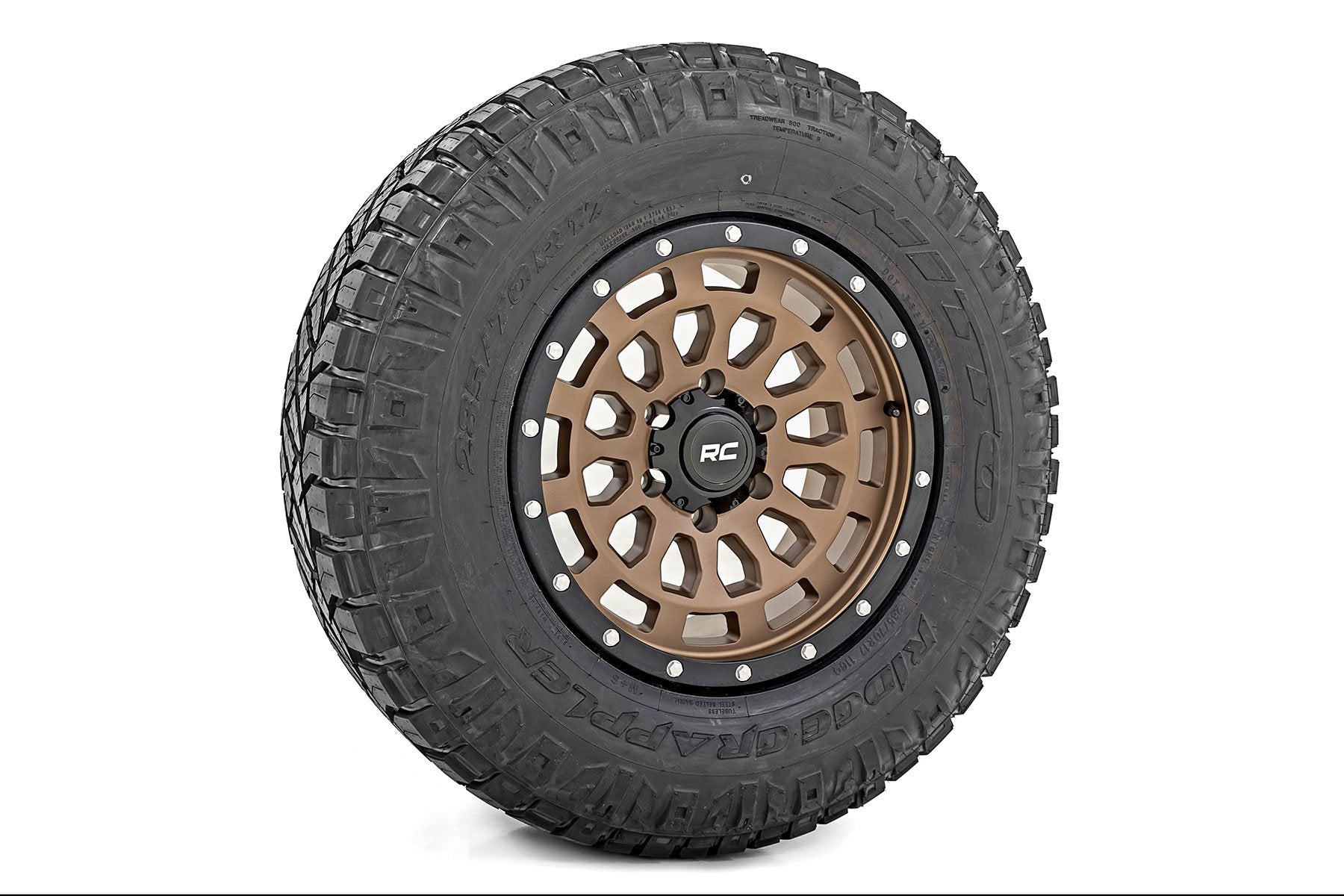 Rough Country 87 Series Wheel | Simulated Beadlock | Bronze/Black | 17x8.5 | 6x5.5 |+25mm | 87172512