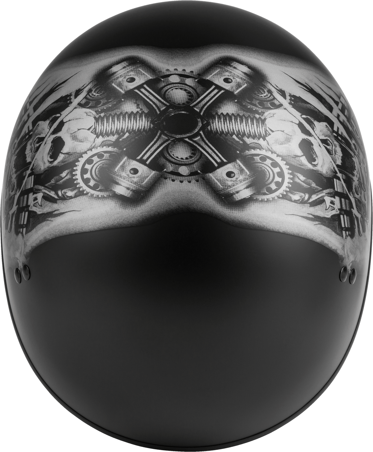 Hh 65 Half Helmet Tormentor Naked Matte Black/Silver Lg