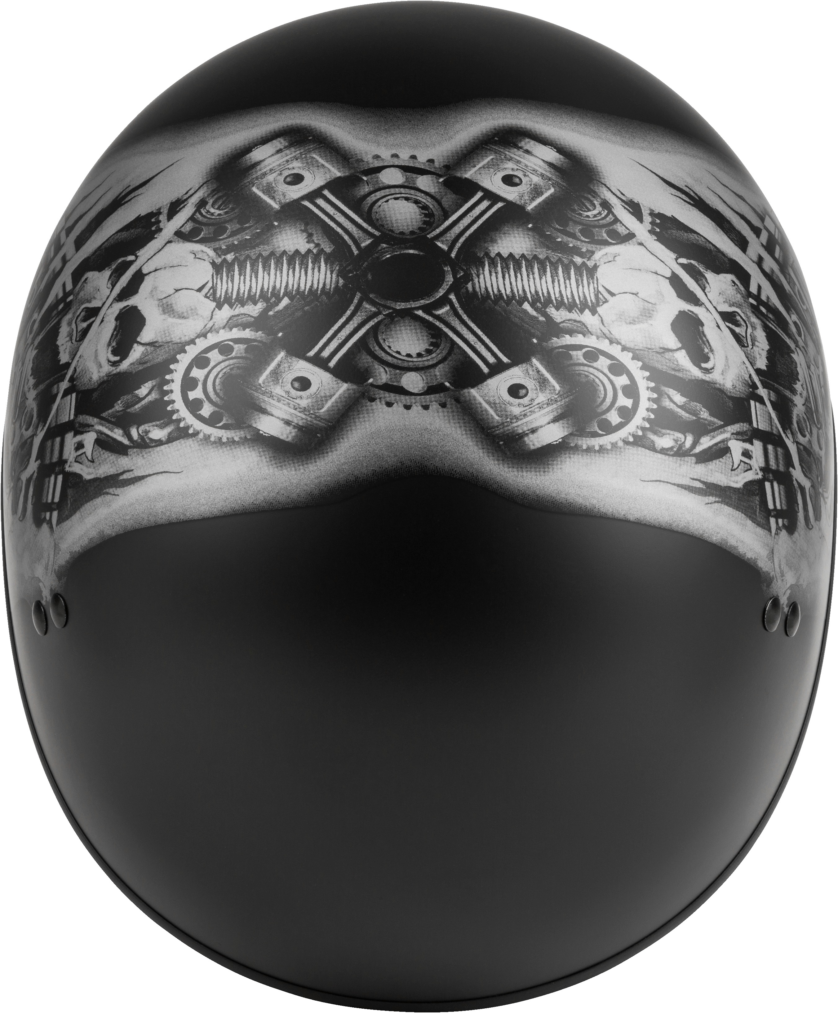 Hh 65 Half Helmet Tormentor Naked Matte Black/Silver Lg