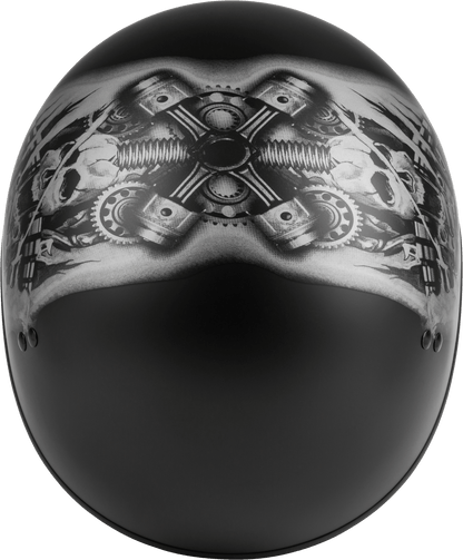 Hh 65 Half Helmet Tormentor Naked Matte Black/Silver Xl