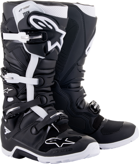 Tech 7 Enduro Drystar Boots Black/White Sz 7