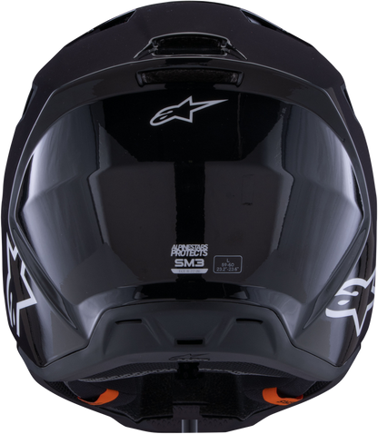 Sm3 Solid Helmet Black Glossy Xs