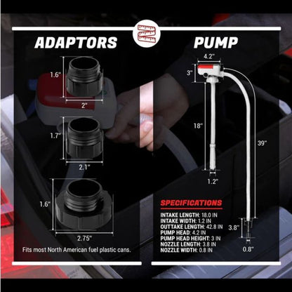 TERAPUMP TRFA01 Battery Powered Fuel Transfer Pump - Upgraded Model