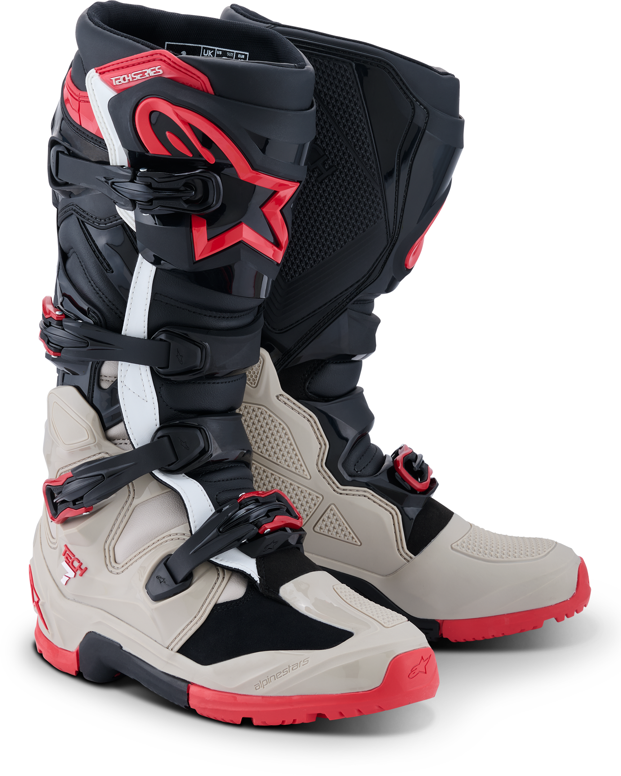 Tech 7 Enduro Blk/Light Gry/Bright Red 13
