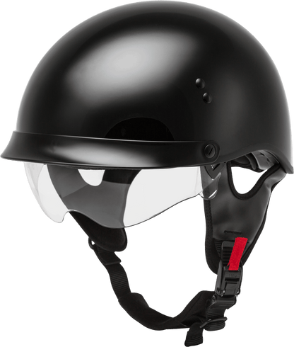 Hh 65 Half Helmet Full Dressed Black Lg