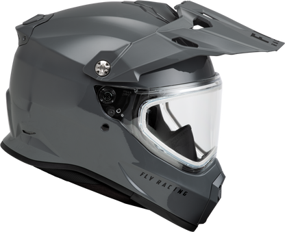 Trekker Cw Solid Helmet Dual Shld Grey Xl