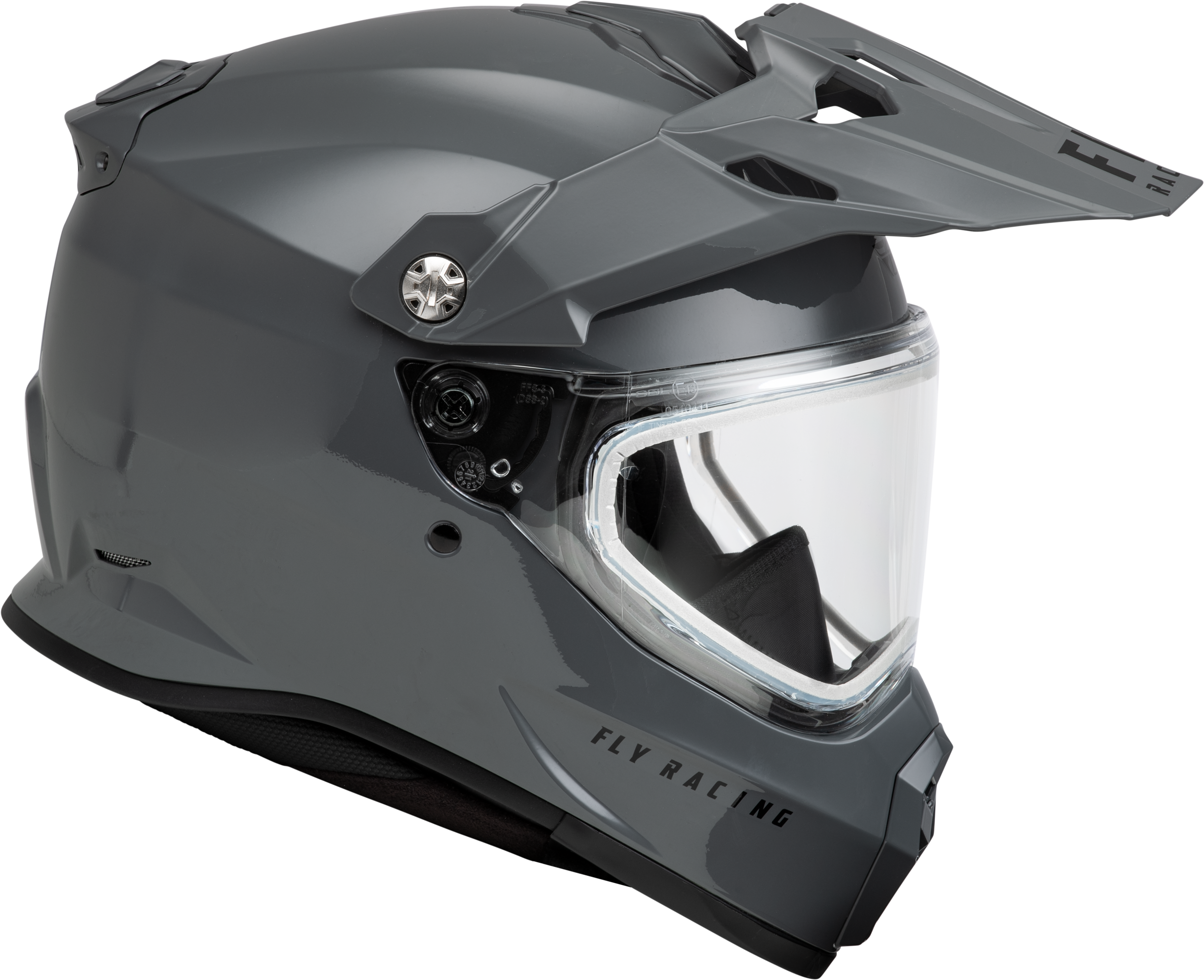 Trekker Cw Solid Helmet Dual Shld Grey Xs