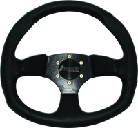 DragonFire Racing Steering Wheels - D-Shaped- Vinyl- Black- 0in offset