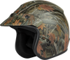 Of 2 Open Face Helmet Leaf Camo 2x