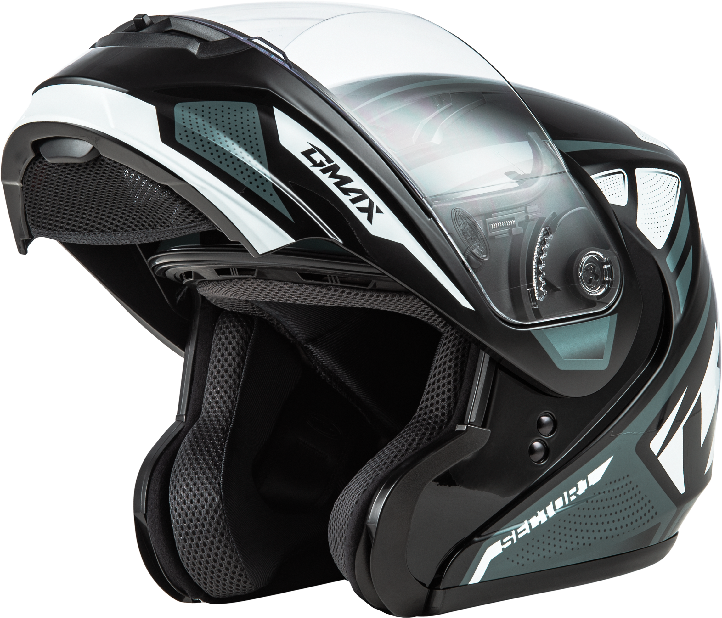 Md 04 Sector Helmet Black/Silver Xs