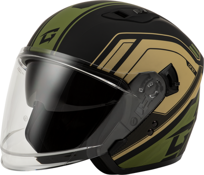 Of 87 Duke Helmet W/Led Light Matte Blk/Green 2x