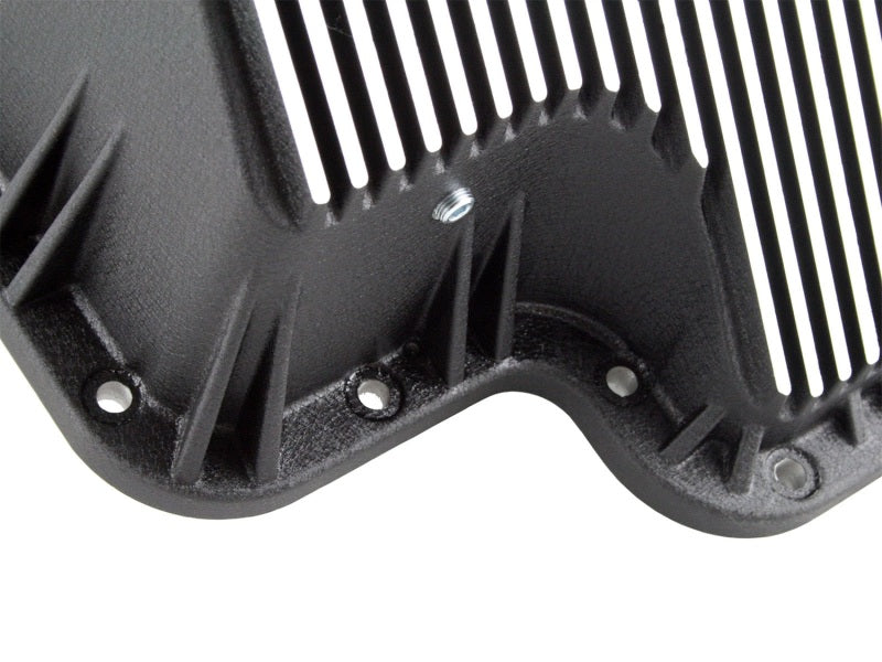 aFe Transmission Pan (Black); Ford Diesel Trucks 03-10 V8-6.0/6.4L (td)
