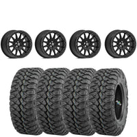 Valor Offroad V09 SATIN BLACK beadlock on Quadboss QBT846