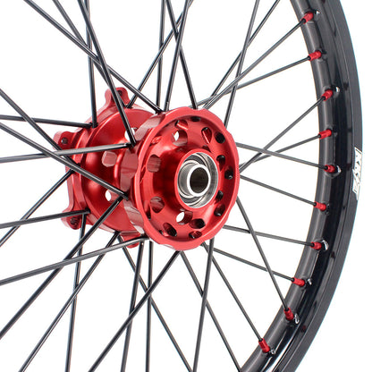 KKE 21 & 19 MX Rims for Suzuki RMZ250 2007-2025 RMZ450 2005-2025 Black Spokes