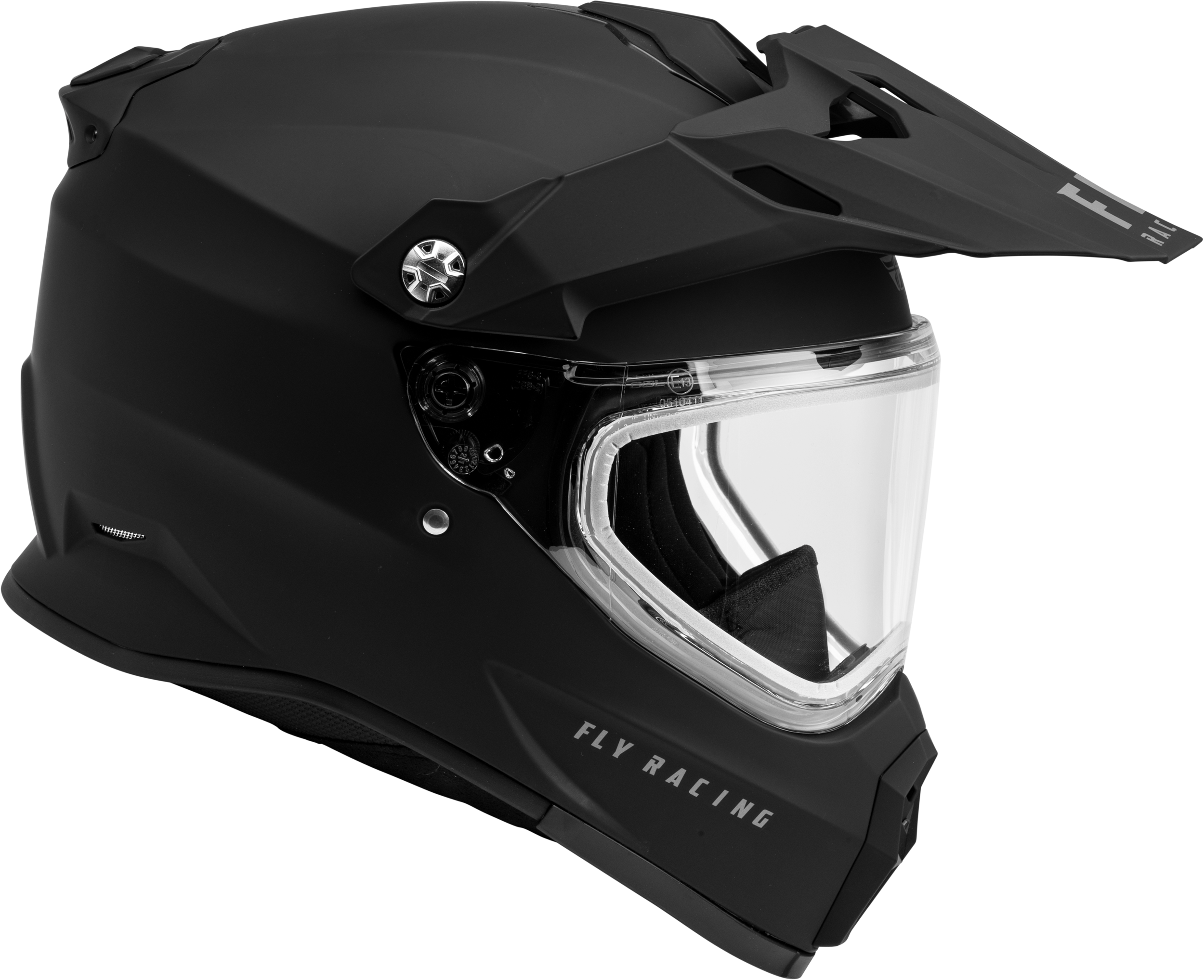 Trekker Cw Solid Helmet Dual Shld Matte Black Lg