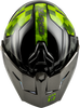 Md 74 Striker Modular Helmet W Gld Shld Blk/Slvr/Grn Mtlc Xl