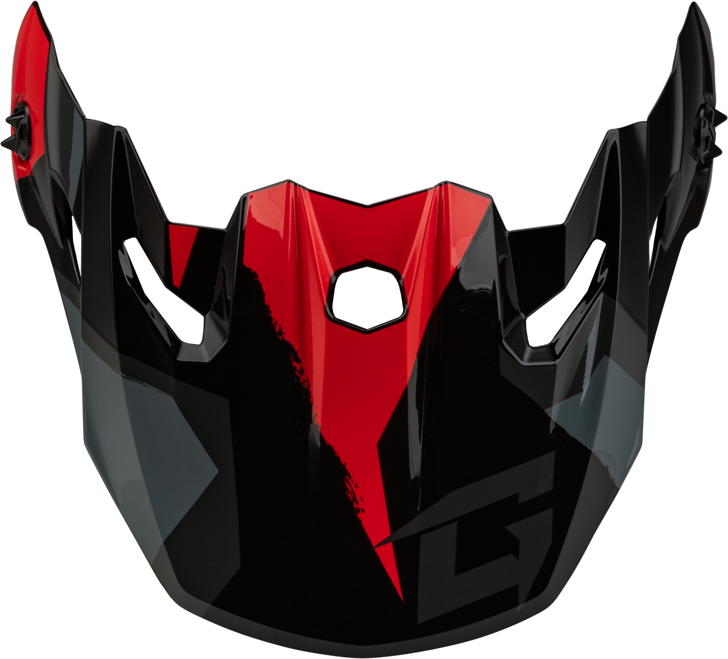 Mx 96 Splinter Visor W/Screws Black/Red