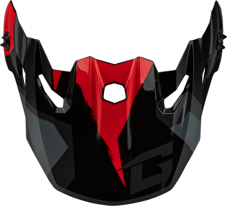 Mx 96 Splinter Visor W/Screws Black/Red