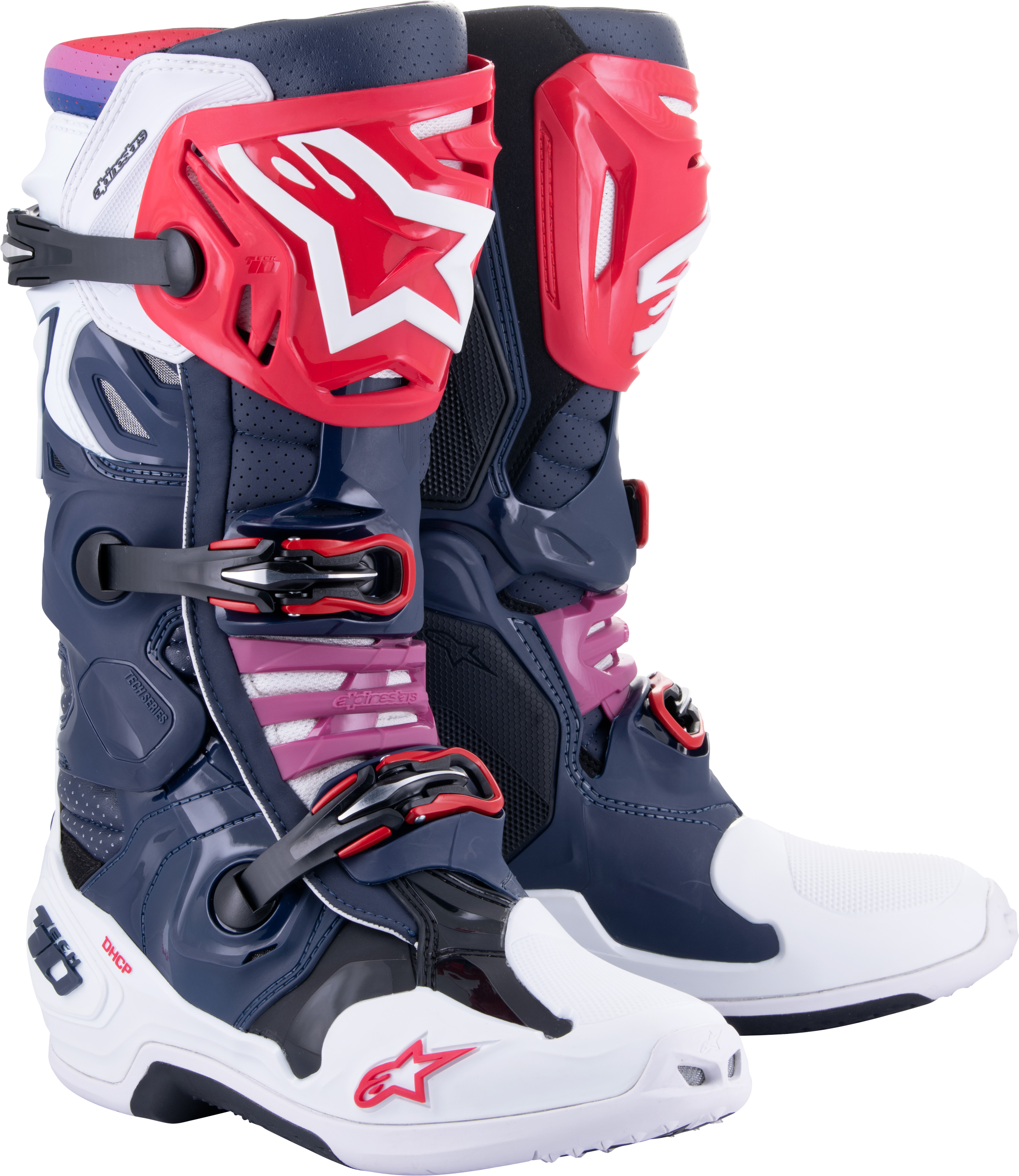 Tech 10 Supervented Boots Night Nvy/Wht/Rainbow Sz 9