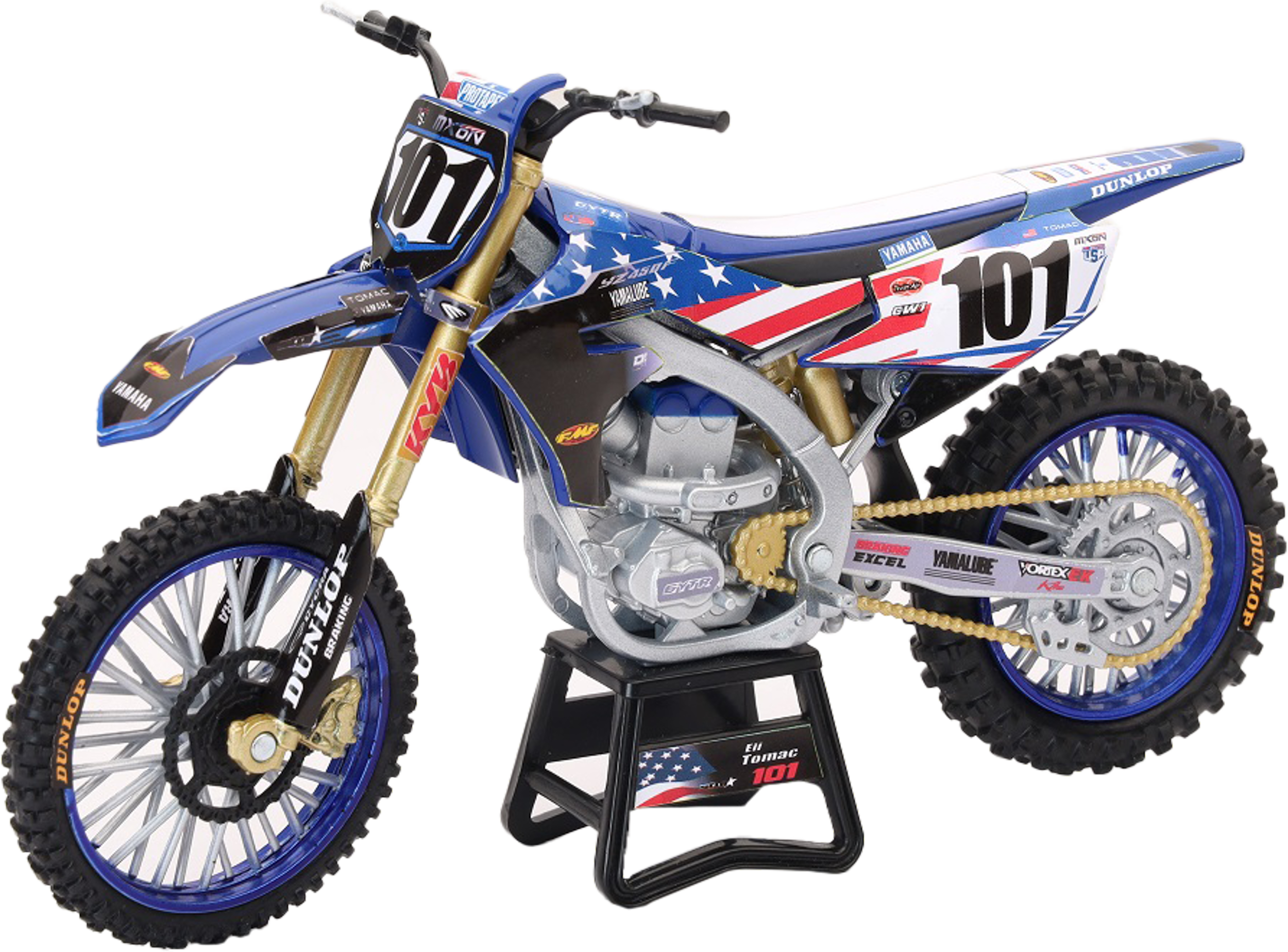 1:12 Scale Mxon Yamaha Yz450f Eli Tomac #101