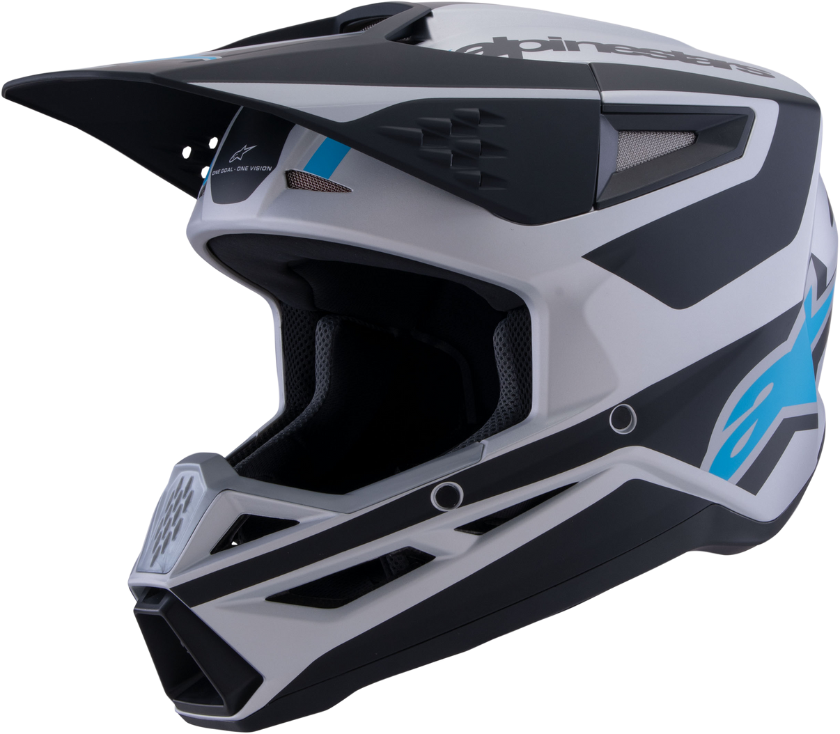 Sm3 Heat Helmet Silver/Blue/Black Matt Sm