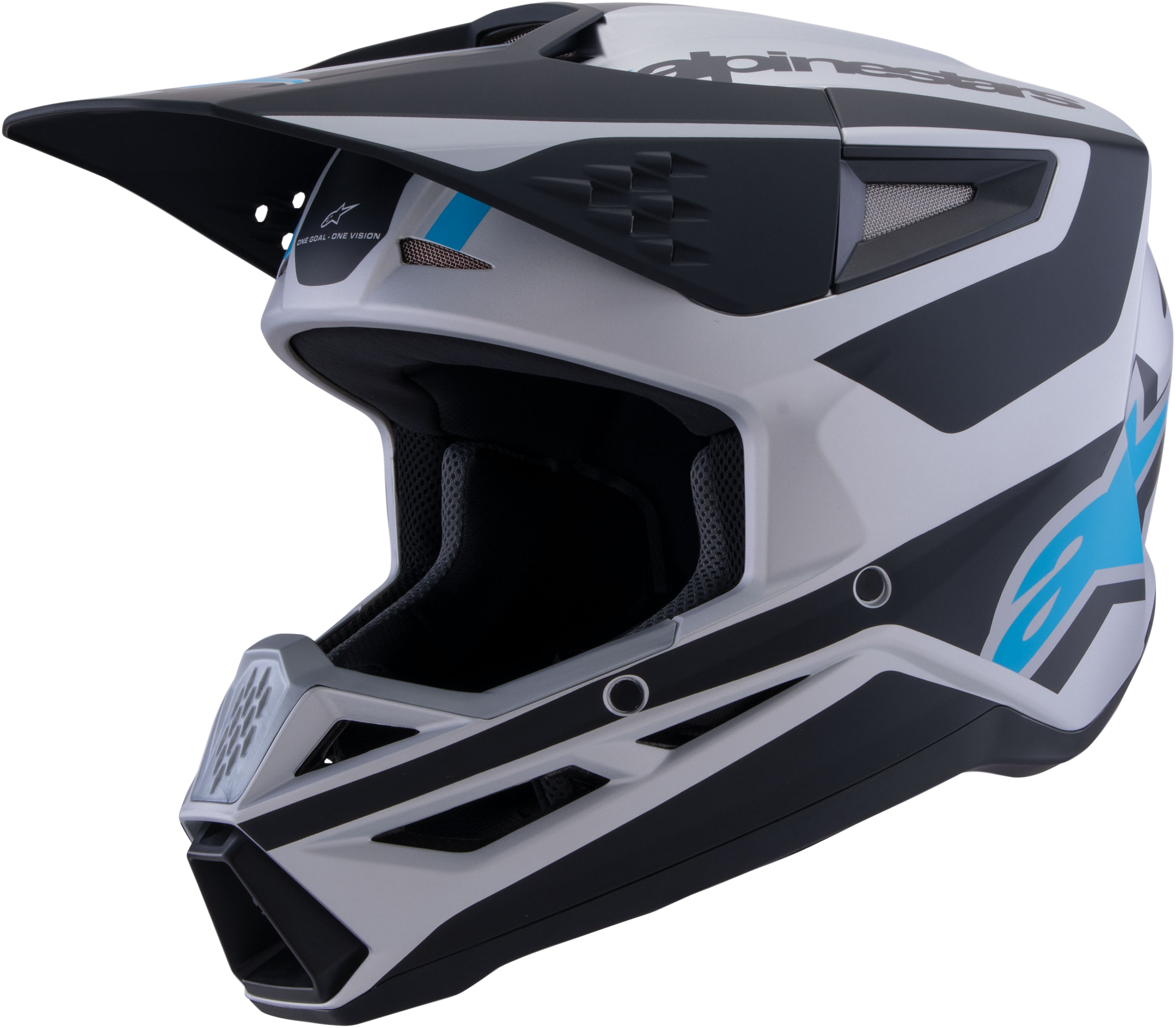 Sm3 Heat Helmet Silver/Blue/Black Matt Sm
