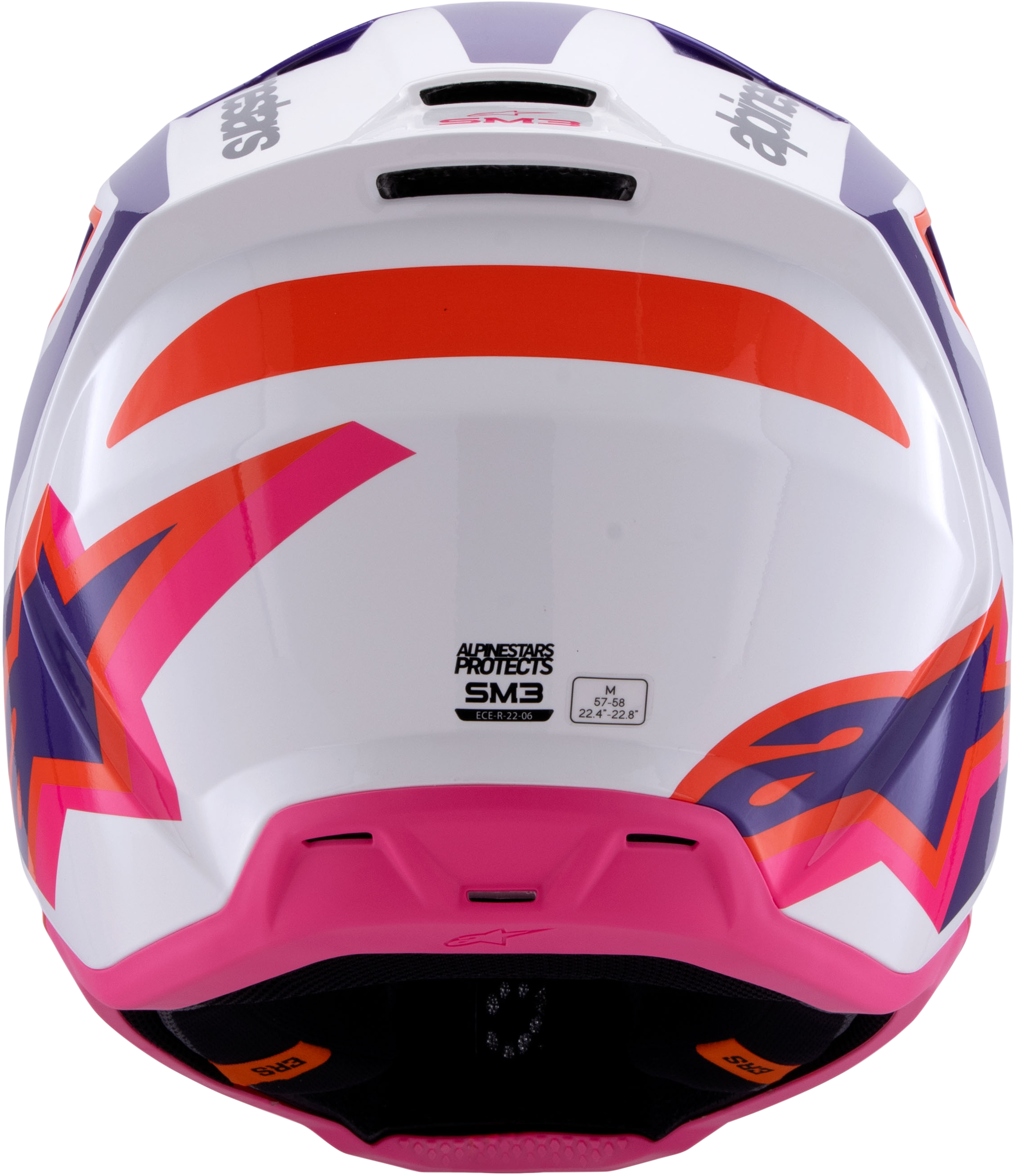 Sm3 Heat Helmet White/Purple/Pink Glossy Xs