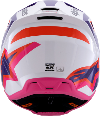 Sm3 Heat Helmet White/Purple/Pink Glossy Sm