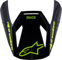Sm3 Youth Radium Visor Black/Yellow Fluo Glossy