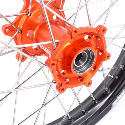 KKE 1.85*19 & 2.15*19 Flat Track Wheels for KTM EXC EXC-F EXC-W 125-530CC 2003-2025 Spoked Rims