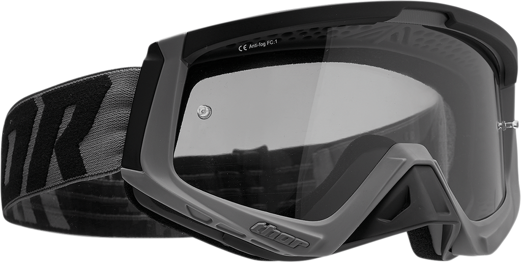 THOR Sniper Goggle - Gray/Black - Smoke Lens 2601-2718