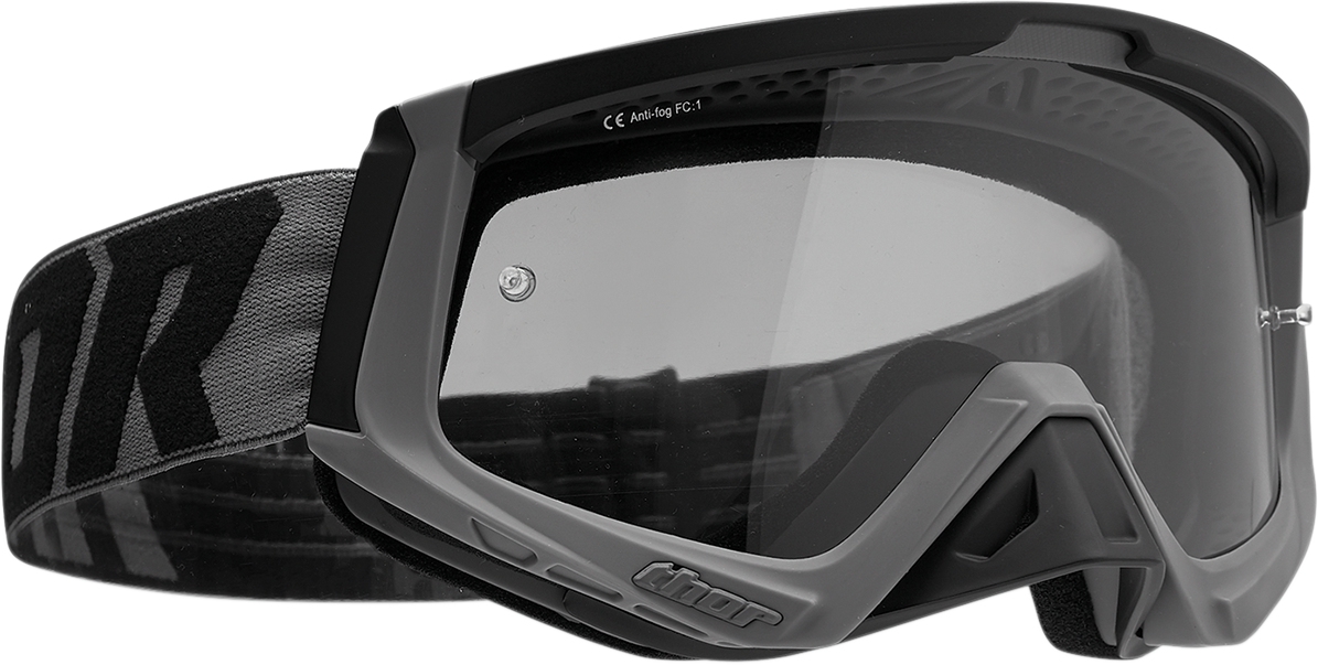 THOR Sniper Goggle - Gray/Black - Smoke Lens 2601-2718