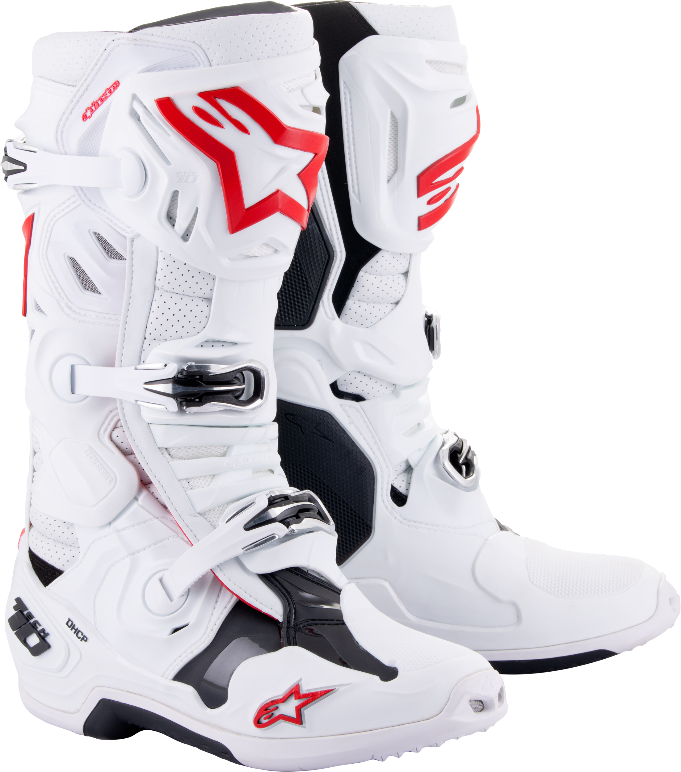 Tech 10 Supervented Boots White/Bright Red Sz 7