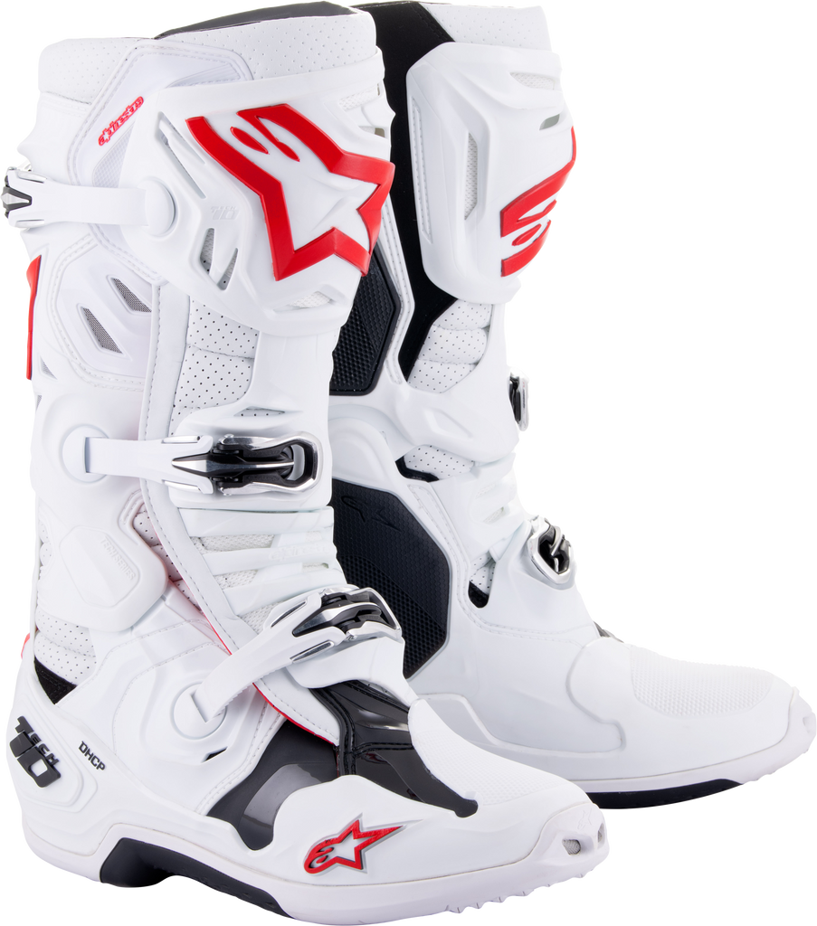 Tech 10 Supervented Boots White/Bright Red Sz 12