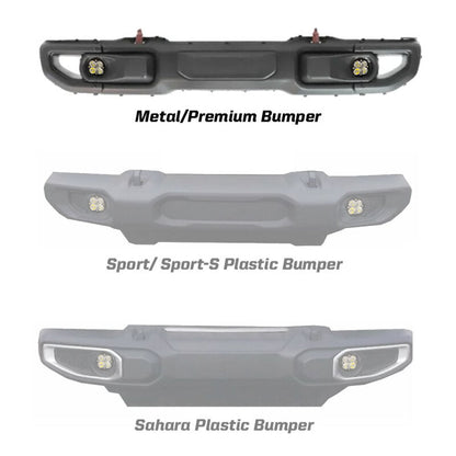 Baja Designs 2018 Wrangler JL Rubicon Squadron R Pro Fog Pocket Kit