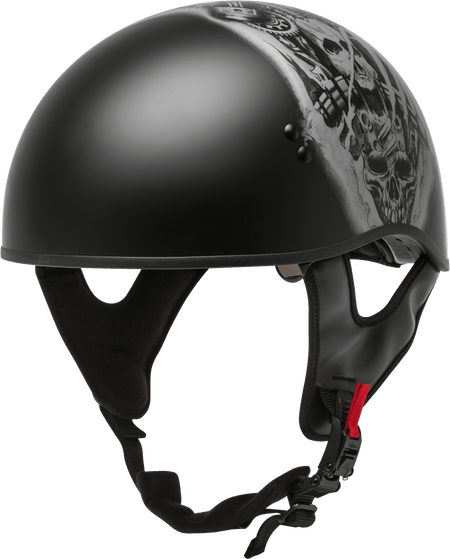 Hh 65 Half Helmet Tormentor Naked Matte Black/Silver Xl