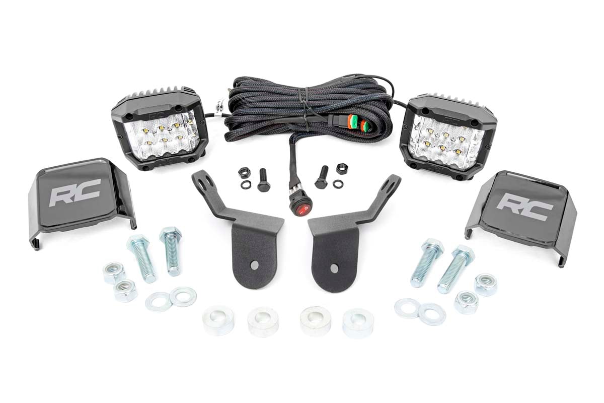 LED Light Kit | Cage Mount | 2" Chrome Pair | Wide Angle | Honda Pioneer 1000-5  | 92012