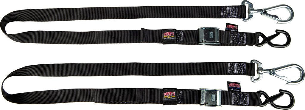 Tie Down Cam Sec Hooks/Swivel 1.5"X6' Blk/Blk  W/Storage Bag