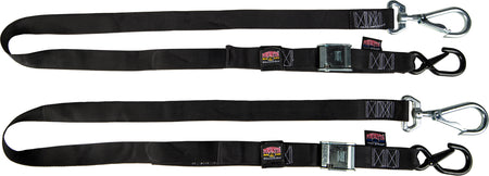 Tie Down Cam Sec Hooks/Swivel 1.5"X6' Blk/Blk  W/Storage Bag