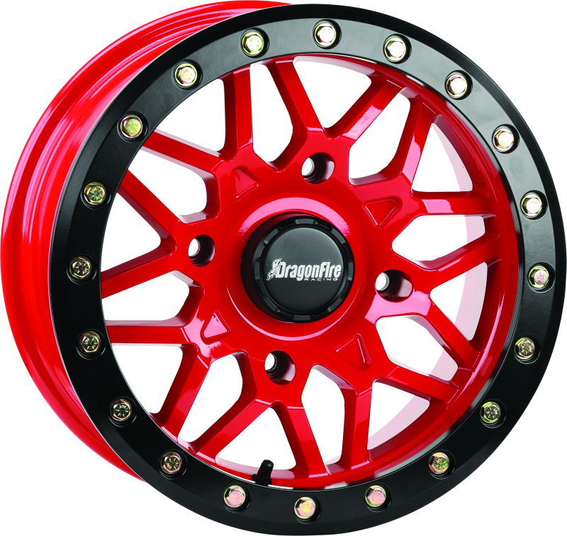 DragonFire Racing Typhon Wheel 14X7 4/156 +10 Red
